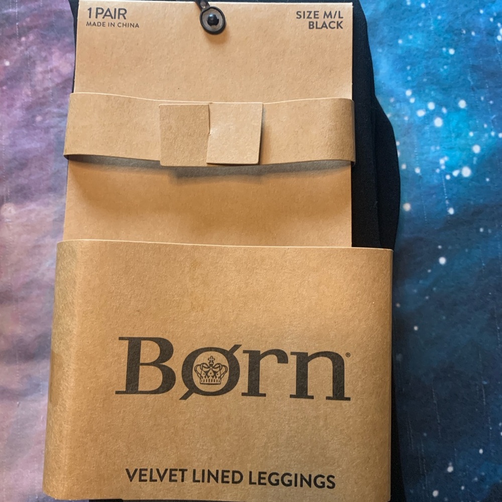 Born Velvet Lined Black Leggings